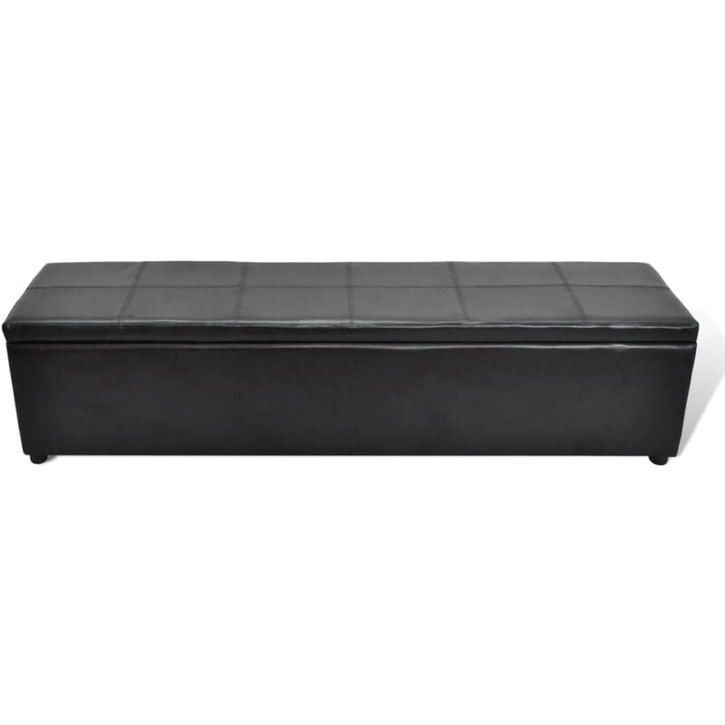 

Banco de almacenamiento negro 168x44x44 cm