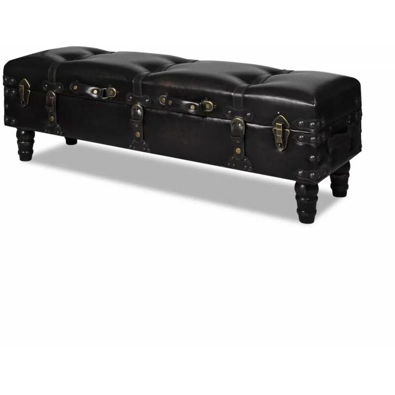 

Banco baul plegable, estilo cofre, marron, largo