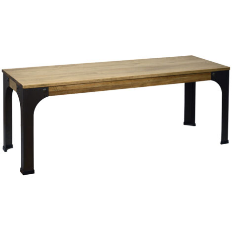 Banco Bristol estilo industrial vintage – 39x110x46 cm - 39.5X110X46 cm - Efecto Vintage - Negro