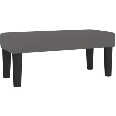 Banco cama de diseño clásico 70 x 30 x 30 cm en PVC gris DEC024671