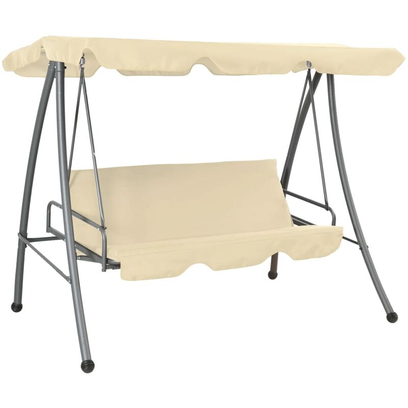 

Banco columpio de exterior con dosel blanco arena - Blanco