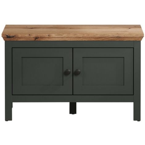 EPIKASA Banco con Almacenaje Stanton, Madera, MDF, Melamina, Verde, 77x48x39 cm