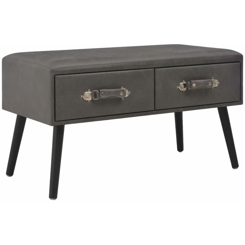 

Banco con cajones cuero sintético gris 80 cm - Gris