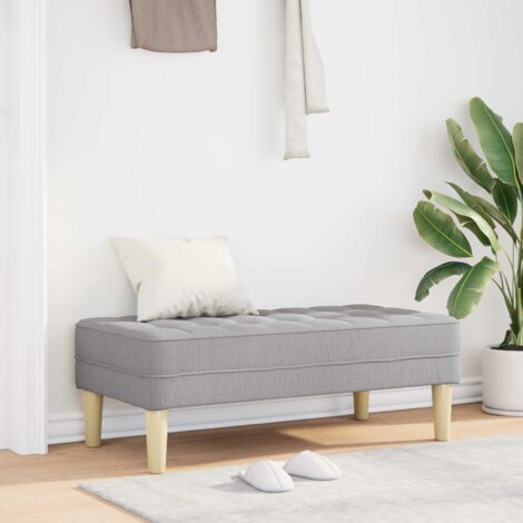 Banco con cojín Gris Nube 113 x 57 x 39 cm tela