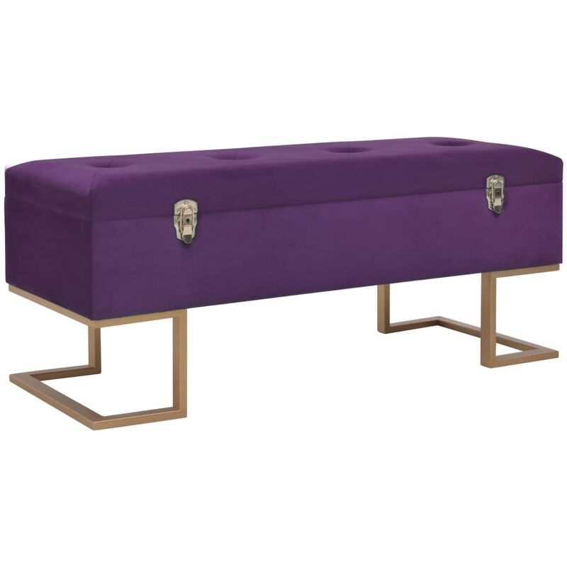 

Banco con compartimento 105 cm morado de terciopelo