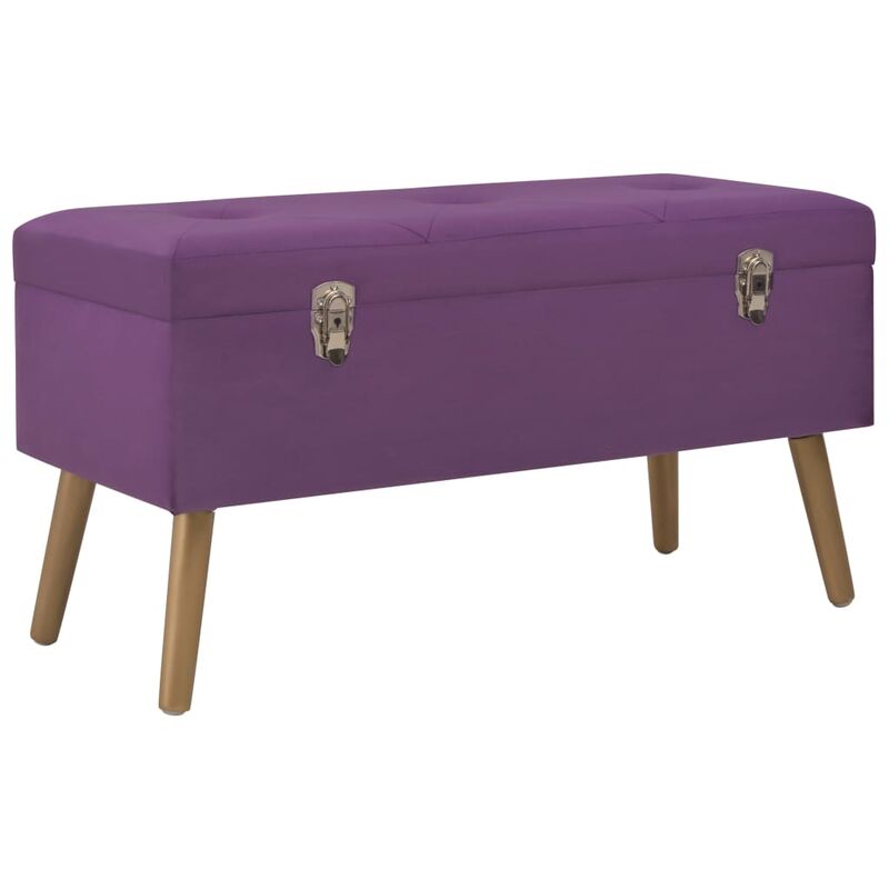 

Banco con compartimento 80 cm morado de terciopelo