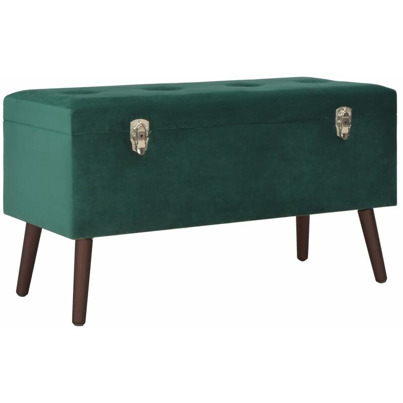 

Banco con compartimento de almacenaje terciopelo verde 80 cm - Verde