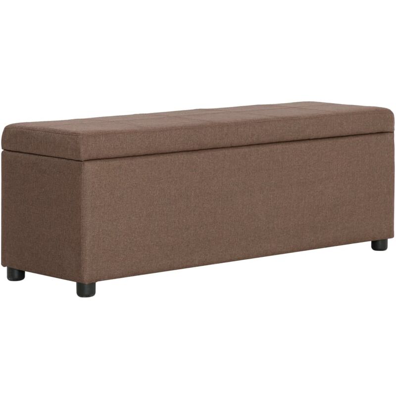 

Banco con espacio de almacenaje 116 cm poliéster marrón