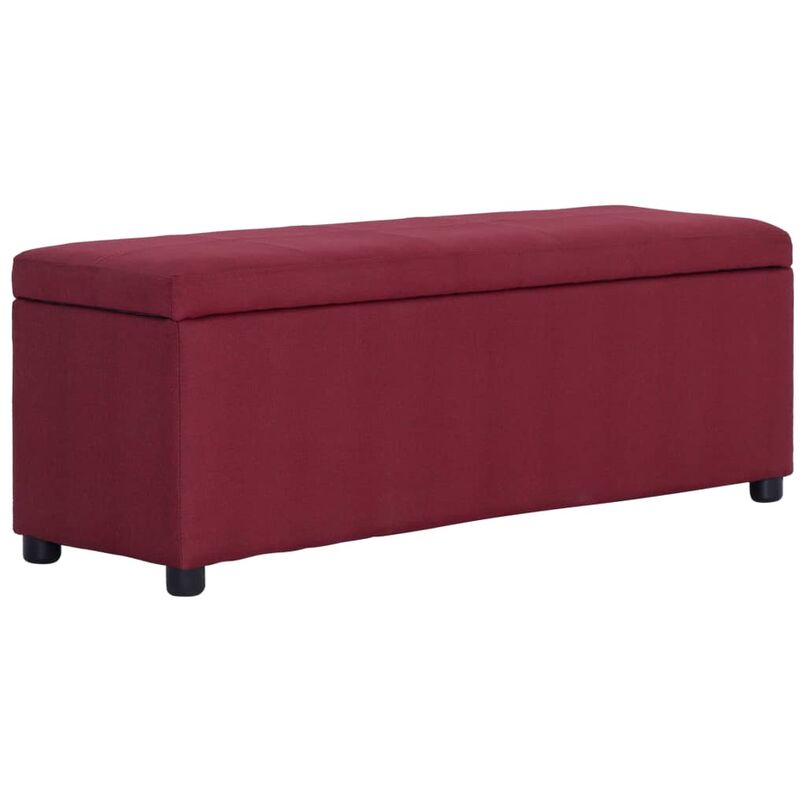 

Banco con espacio de almacenaje 116 cm poliester rojo vino