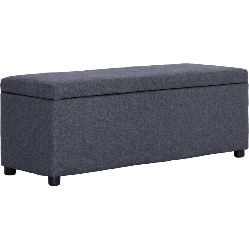 

Banco con espacio de almacenaje 116 cm poliéster gris oscuro - Gris
