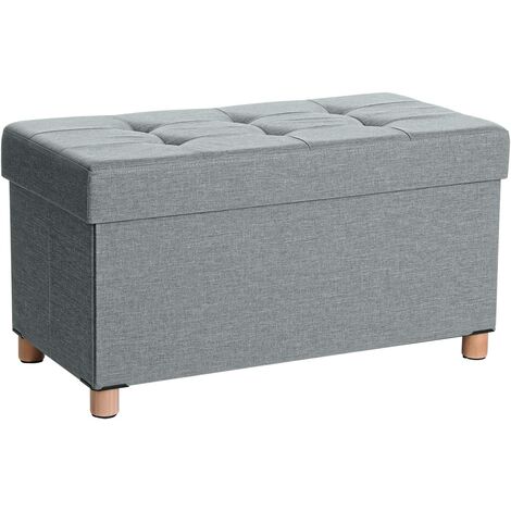 Banco con Espacio y Tapa con Patas de Madera 76 x 38 x 40 cm