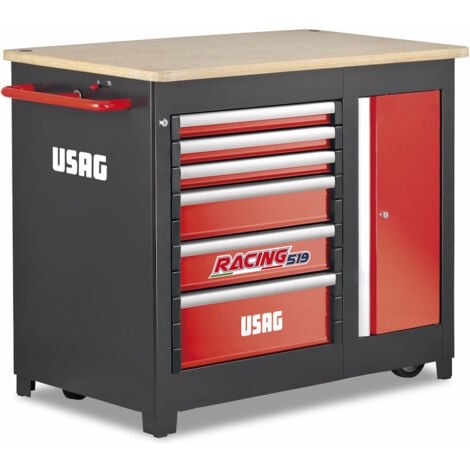 BANCO DA LAVORO MOBILE RACING 6 CASSETTI(VUOTO) USAG 519 RBU6/3V