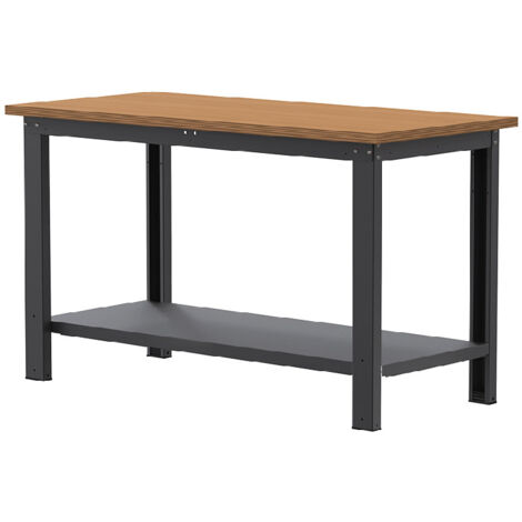 Banco da lavoro SOGI X3N100L - 1.5 m - piano in legno - grigio antracite