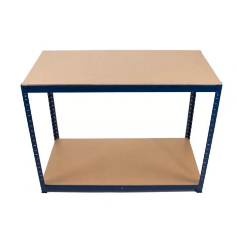 Banco da lavoro, Tavolo da Lavoro da Officina in Acciaio con Ripiano in MDF, Super Resistente e Solido, per Garage, Officina, Fai-da-Te, Bricolage