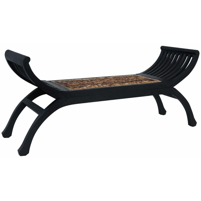 

Banco de abacá marrón oscuro 120 cm