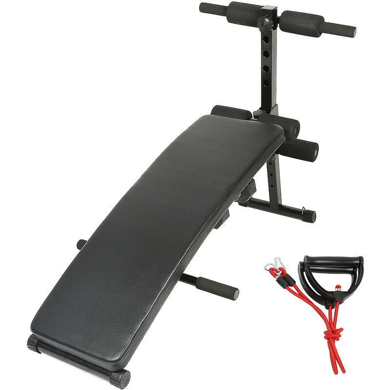 

Skecten - Banco de abdominales - Banco de entrenamiento de banco oblicuo - Abdominales y pesas para fitness, gimnasio - Argent