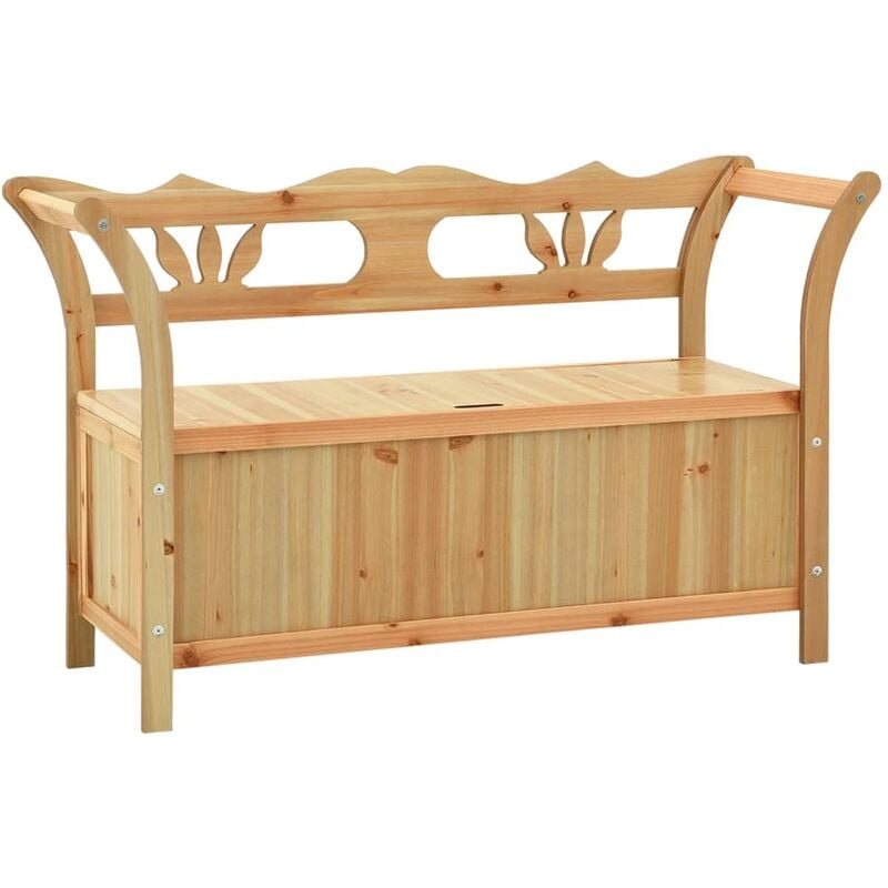 

Banco de almacenaje 126 cm madera clara abeto macizo