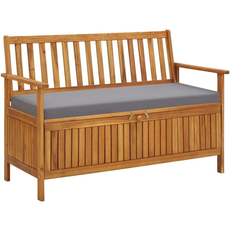 

Banco de almacenaje de jardín madera maciza acacia 120 cm