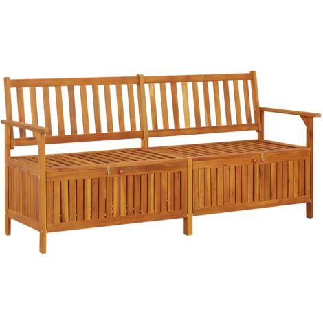 Banco de almacenaje madera maciza de acacia 170 cm