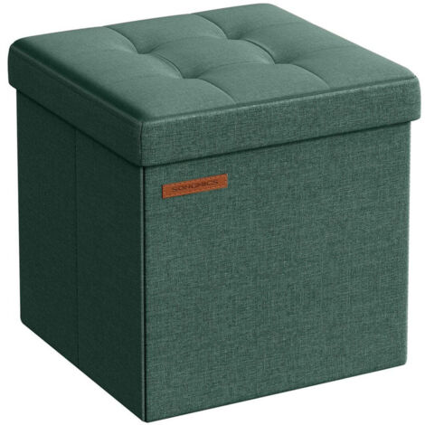 Banco de almacenaje reposapiés otomana asiento de interior para salón dormitorio entrada verde 120004128