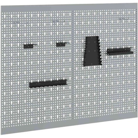 Banco de Almacenamiento 2 pcs Gris 100 x 1 x 80 cm vidaXL