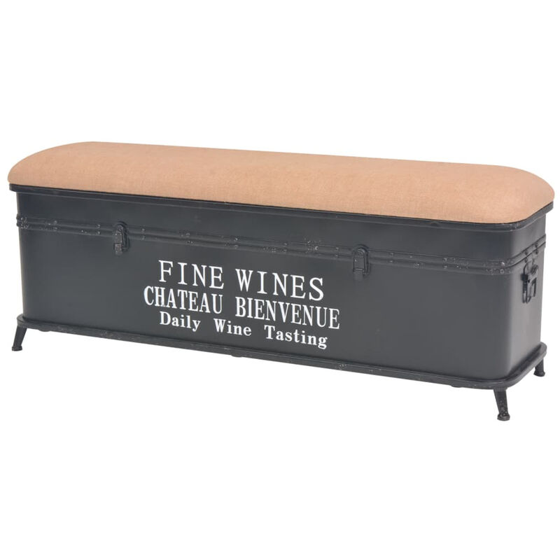 

Banco de almacenamiento con cojin 103x30x40 cm