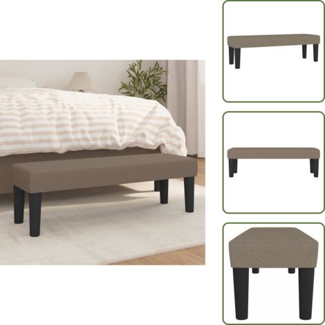 Banco de asiento - vidaXL Banco de tela gris taupe 100x30x30 cm - Banco de tela