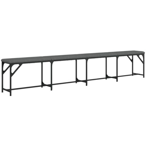 Banco de comedor 248 x 32 x 45 cm en acero y tela gris DEC025023