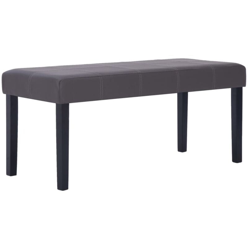 

vidaXL Banco de Cuero Sintético Gris - Gris