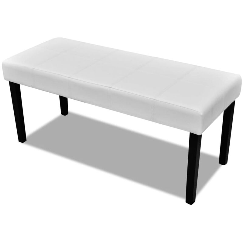 

vidaXL Banco de Cuero Sintético Blanca - Blanco