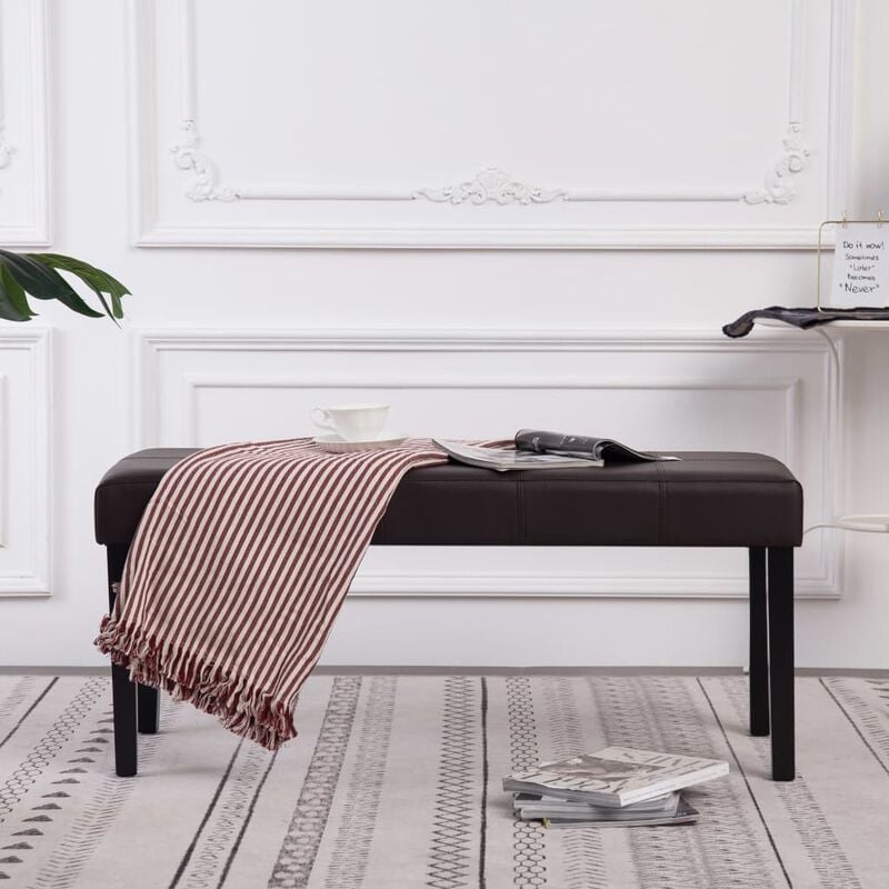 

Banco de cuero sintetico 106 cm marron