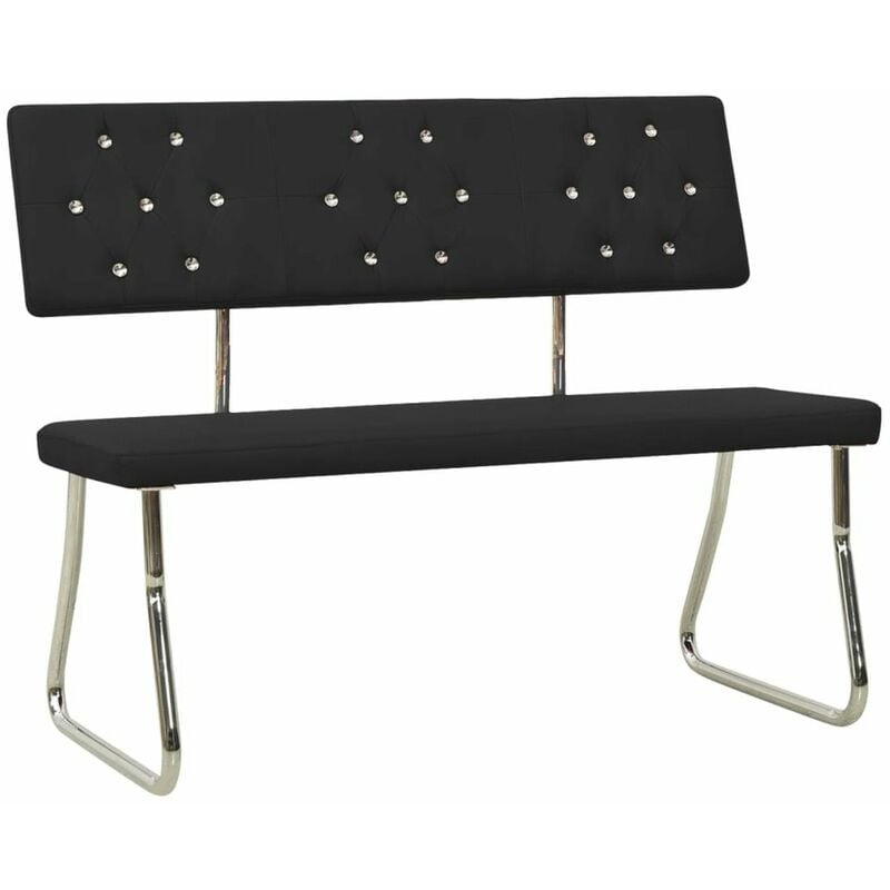 

Banco de cuero sintetico 110 cm negro