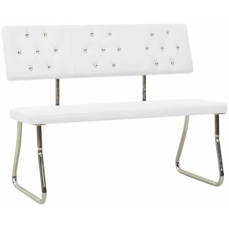 

Banco de cuero sintetico blanco crema 110 cm