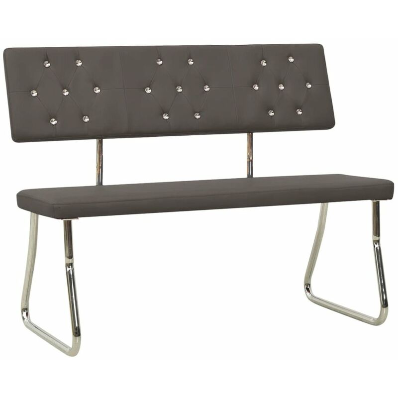 

Banco de cuero sintetico gris antracita 110 cm