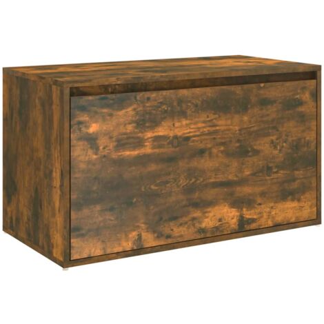 Banco de entrada banco 80 x 40 x 45 cm madera contrachapada de roble ahumado 020010772