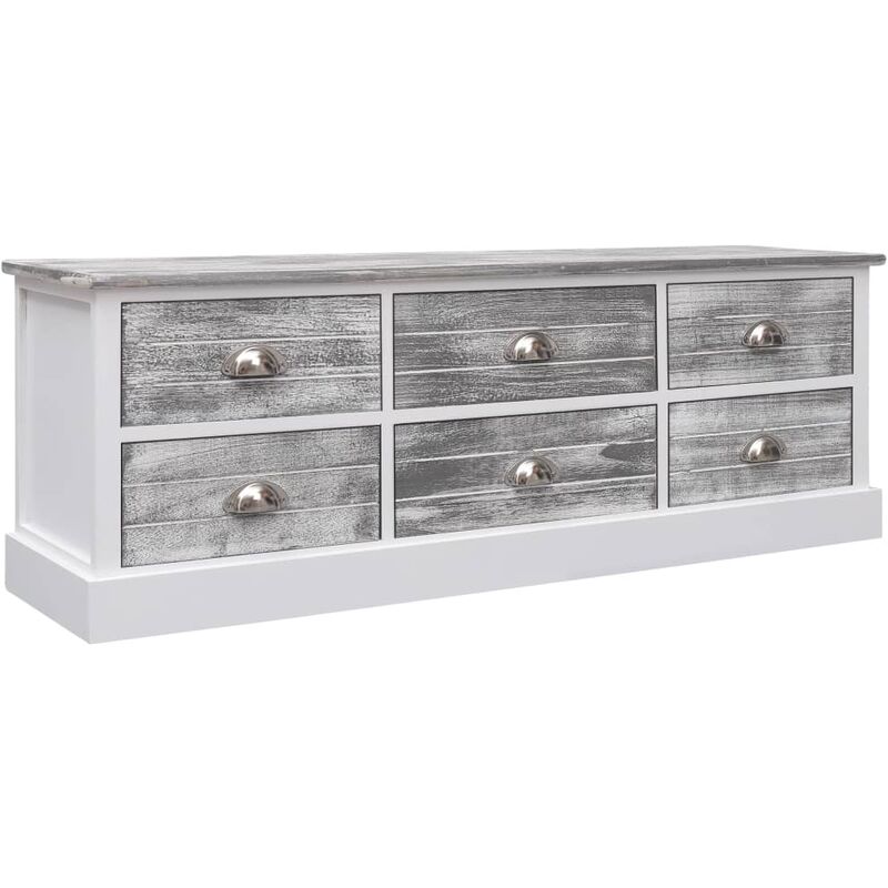 

Banco de entrada de madera gris 115x30x40 cm