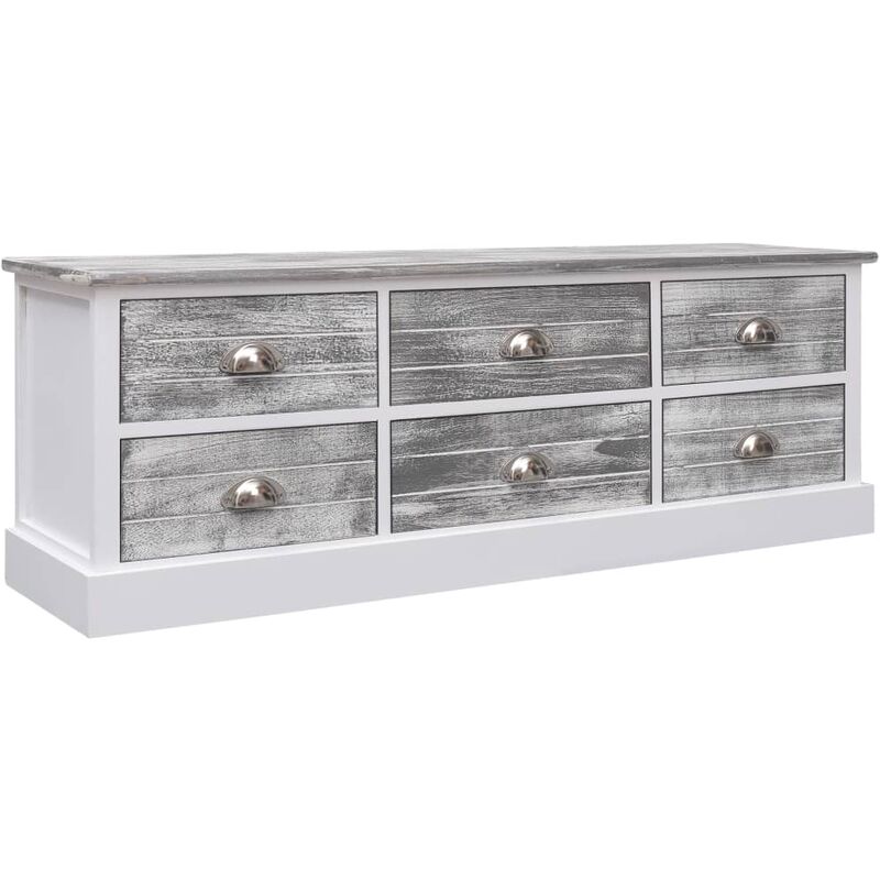 

Banco de entrada de madera gris 115x30x40 cm - Gris