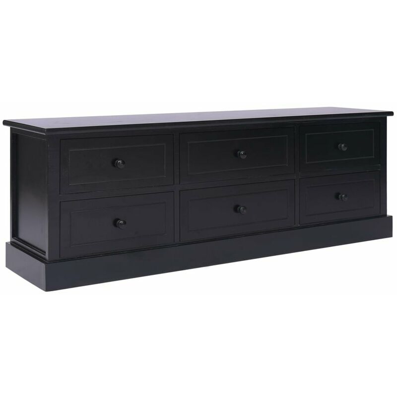 

Banco de entrada de madera negro 115x30x40 cm
