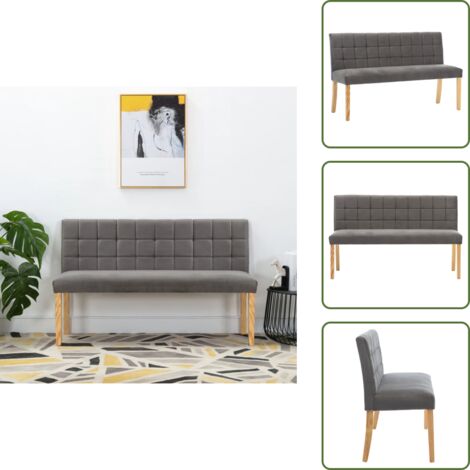 Banco de espuma - vidaXL Banco de terciopelo gris 140 cm - Banco de caucho