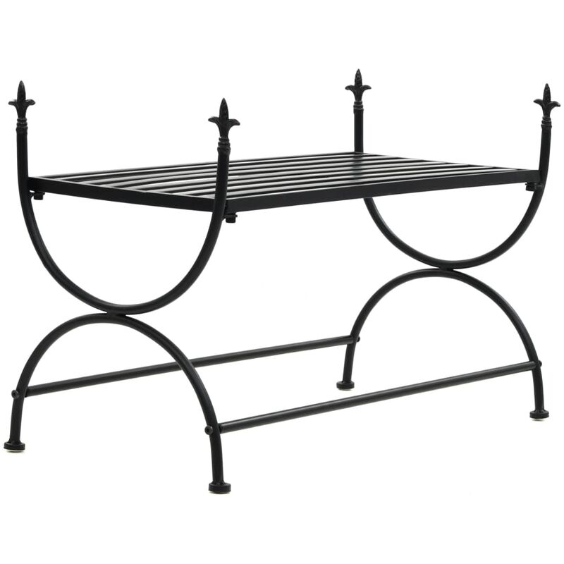 

Banco de estilo vintage metal 83x42x55 cm negro
