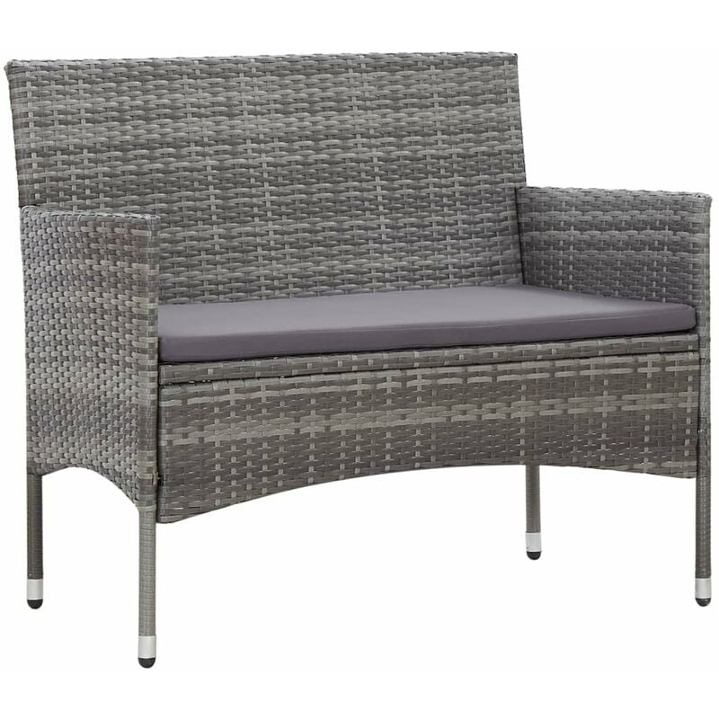 

Banco de jardin 105 cm ratan sintetico gris