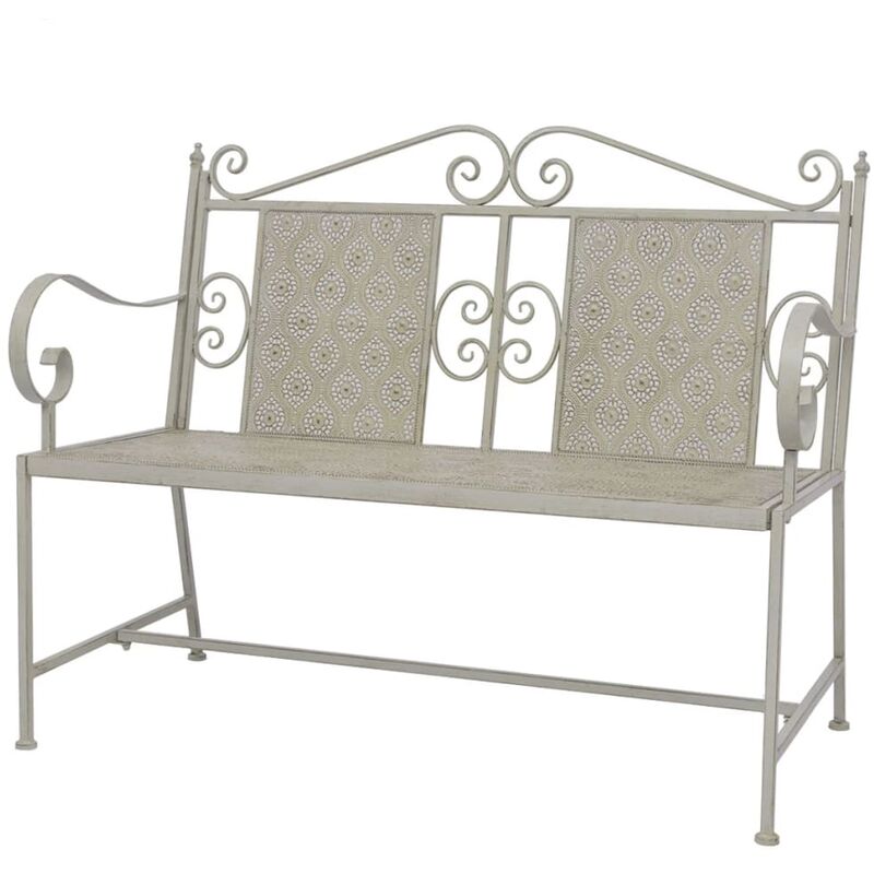 

Banco de jardín 115 cm acero gris