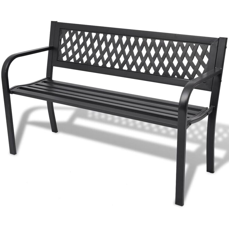 

Banco de jardín 118 cm acero negro