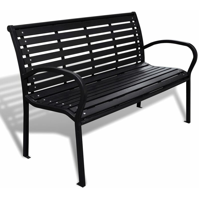 

Banco de jardin 125 cm acero y WPC negro