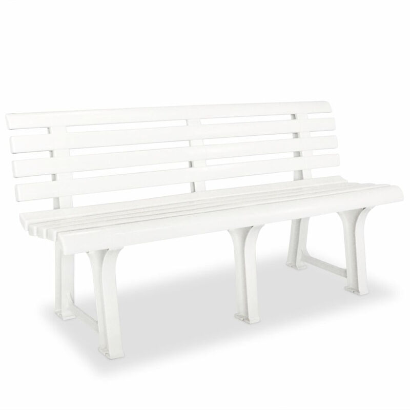 

Banco de jardin 145,5 cm plastico blanco