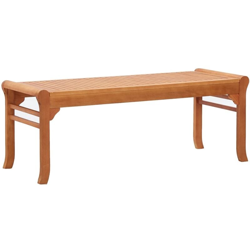 

vidaXL Banco de jardín 2 plazas madera maciza de eucalipto 120 cm - Marrón