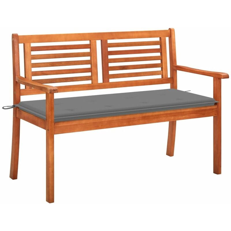

Banco de jardin 2 plazas madera maciza eucalipto y cojin 120 cm