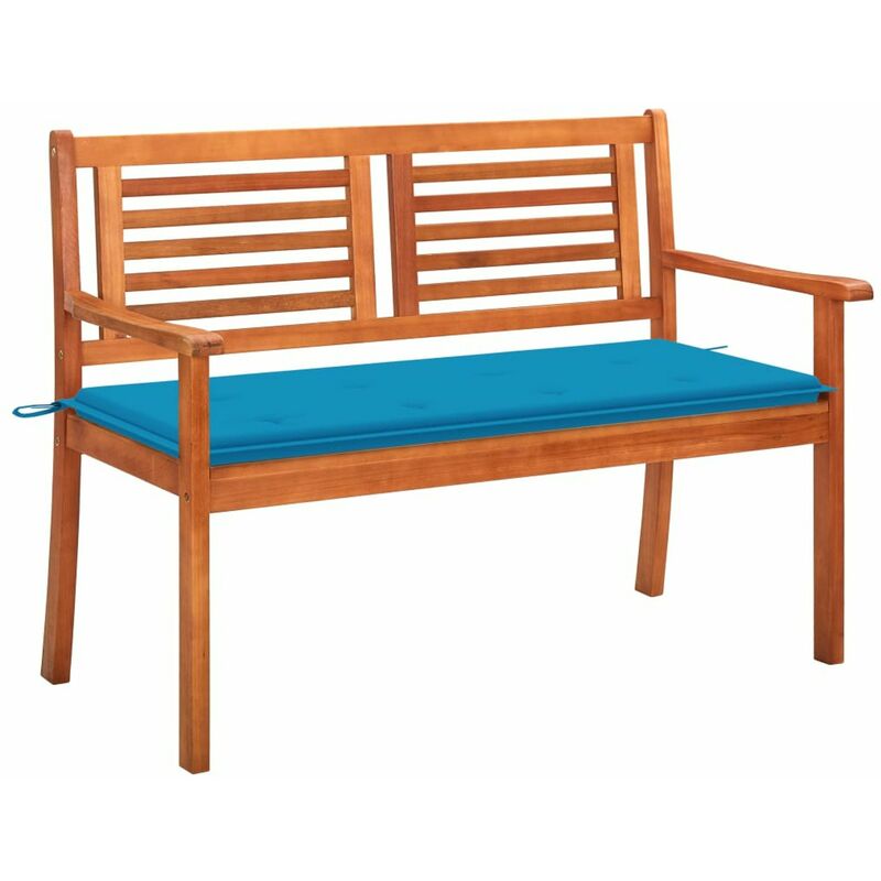 

Banco de jardin 2 plazas madera maciza eucalipto y cojin 120 cm
