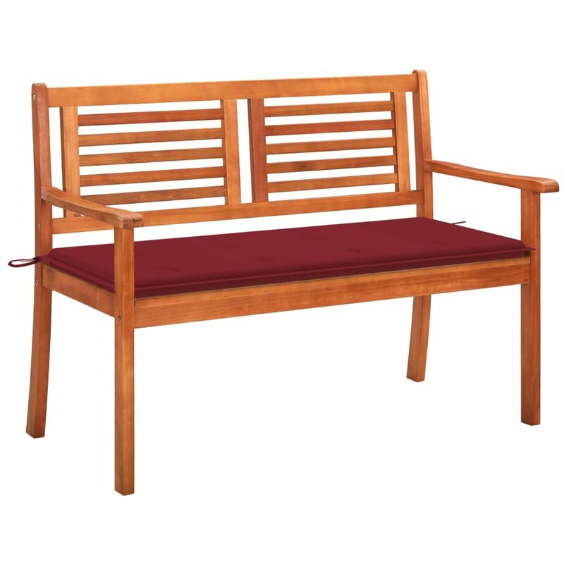 

Banco de jardin 2 plazas madera maciza eucalipto y cojin 120 cm