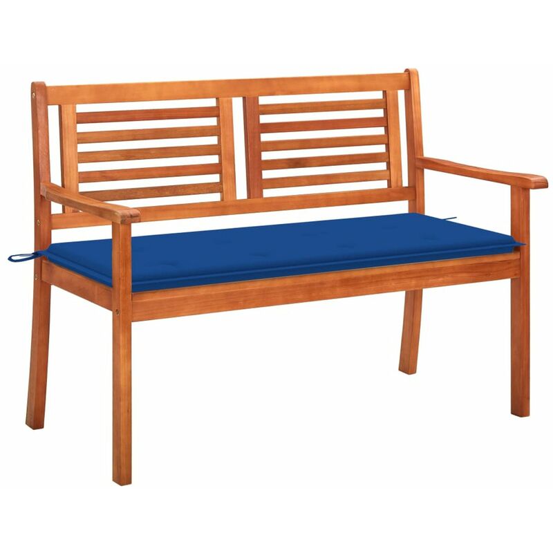 

Banco de jardin 2 plazas madera maciza eucalipto y cojin 120 cm
